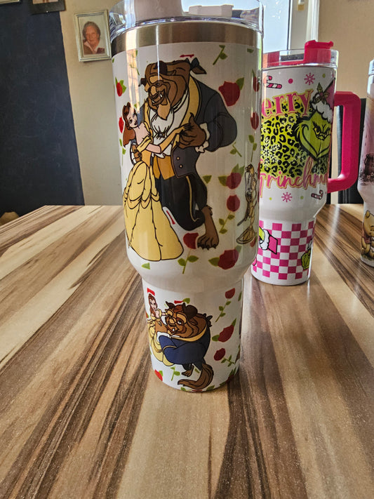 Beauty an the Beast 40Oz Tumbler