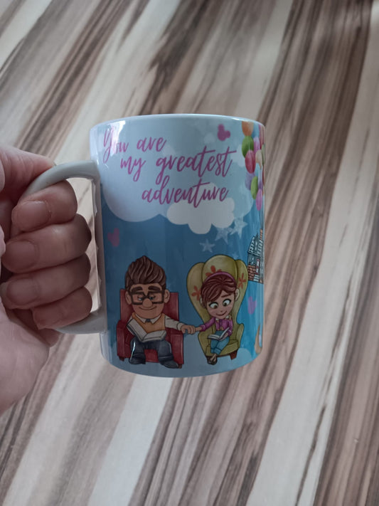 Carl and Ellie Up Balloon House Mug