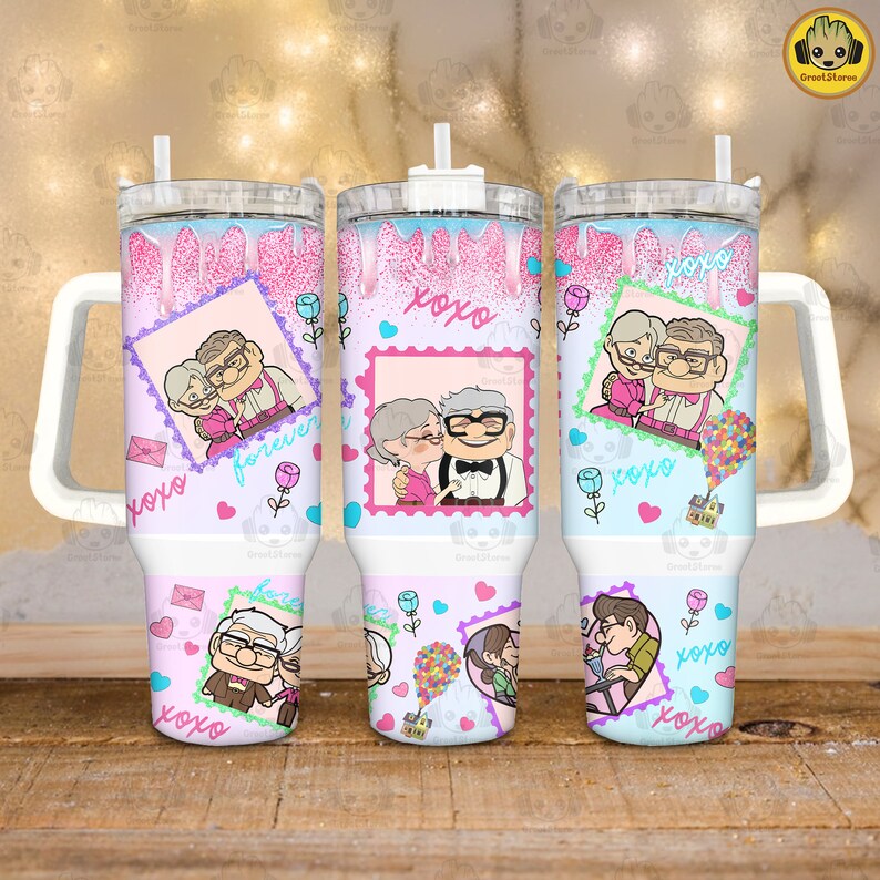 Paar Valentine 40 Unzen Cartoon Quencher Becher Wrap, Cartoon Charakter Becher, Magic World Becher - Lilis Shop